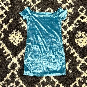 Blue Velvet Dress
